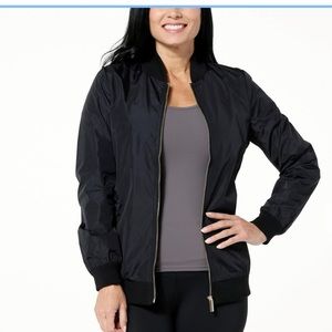 Joy Collection Clean Boss black Performance Bomber Jacket windbreaker sz XL